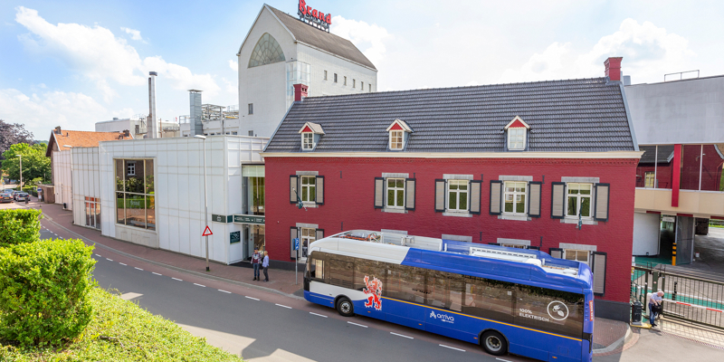 Arriva bus bij Brand bierbrouwerij